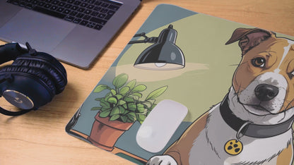 "Workplace Woof" Tiermotiv Mauspad